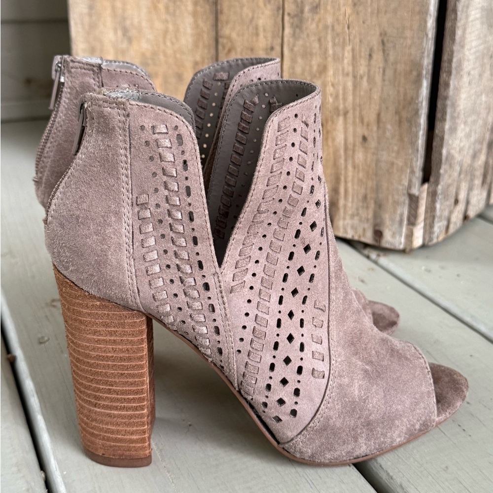 Carlos by Carlos Santana Taupe Heeled Boots